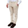 Evoga Pantaloni Uomo sartoriali in Velluto Casual Invernali (Beige Tasca America, 46)