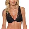 Liabel, 2 Bralette Coppa C Preformata con Ferretto Modello Deva. Taglia 4 Colore Nero
