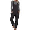 Onsoyours Salopette da Snowboard da Donna con Bretelle Bavaglini da Sci Donna Senza Maniche Tuta Pantaloni Larghi Casual Taglie Forti con Tasche Nero L