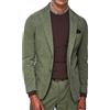 Evoga Abito Completo Uomo in Velluto Collezione Sartoriale Inverno Elegante Casual (54, Verde)