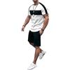 GARCAN Completo Estivo Uomo 2 Pezzi Set Corta Completi Sportivi Tute Classico Uomo Slim Fit Completo Palestra Uomo Maglietta + Pantaloncini Aggiorna Il Tuo Guardaroba per L'allenamento,Nero,M