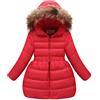 LSERVER-Piumino Bambina Invernale Giacca Bambina Piumino lungo Cappotto per Bambini Elastic
