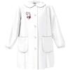 siggi Grembiule Scuola Linea Happy School - Elementari Bambina Bianco con Ricamo - Abbottonatura centrale, Colletto Bianco. 70 cm, Ragazze elementari, Femmina