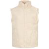 Karbaro Gilet in lana di pecora con collo alto bianco crema/bianco S