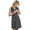 Zeta Ville Fashion Zeta Ville - Abito per Allattamento Vestito prémaman Senza Maniche - Donna 808c (Nero con Stelle Dorate, IT 44, L)