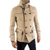 Evoga Cappotto Giacca Uomo Nero Casual Invernale Doppiopetto Slim Fit (Nero, XL)