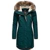 Ragwear Cappotto invernale da donna caldo parka lungo con pelliccia sintetica rimovibile Tawny XS-6XL, Dark Green22, L