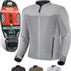 SHIMA OPENAIR Giacca Moto Uomo - Leggera e Traspirante Giubbotto moto uomo estiva in trete con protezioni CE per schiena, spalle e gomiti (Grigio, XL)