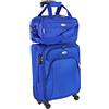 CABIN GO CABIN 5550 Set da 2 Valigie Trolley Leggero con Bagaglio a mano Borsone Piccolo Cabin Size - Trolley morbido con ruote girevoli 55x40x20 e Bagaglio a Mano 40x25x20