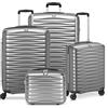 RONCATO WAVE set valigie Grande, Medio e Cabina 75 cm, espandibile, con sistema di chiusura TSA - champagne