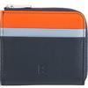 DUDU Portafoglio Uomo in Pelle con Cerniera, Portafogli Donna Piccolo Compatto, Zip Esterna, Porta Monete e Carte Tessere Navy