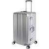 Travelhouse London, valigetta rigida in alluminio, con telaio in alluminio, diverse misure e colori, T1169, argento, Großer Koffer XL, Valigia