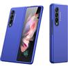 FTRONGRT Cover per Samsung Galaxy Z Fold 3 5G, Ultra Sottile, Antiscivolo AntiGraffio Hard PC Custodia per Samsung Galaxy Z Fold 3 5G-Blu