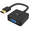 ICZI Adattatore HDMI a VGA, 1080p 60hz Full HD Convertitore HDMI Maschio to VGA Femmina per Computer Portatili, Chromebook, Raspberry Pi, Xbox, Proiettore, Monitor