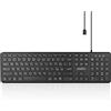 Perixx PERIBOARD-210C - Tastiera USB-C cablata di dimensioni standard - Tasti a basso profilo - Interruttori a forbice - Tasti silenziosi - Tasti multimediali - Layout italiano - Nero