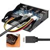 cablecc Cavo per scheda madre da USB 3.1 a USB-C e hub USB 3.0, 4 porte, pannello frontale, per floppy bay da 3,5