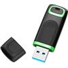 KEXIN Chiavetta USB 256GB USB 3.0 Pen Drive Chiavette USB Cap Design Penna Memoria Flash Unità Pennetta Thumb Drive Memoria Stick USB Flash Drive Pendrive Per PC Tablet TV Auto (Nero Verde)