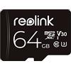 Reolink 64 GB Scheda di Memoria MicroSDXC, Classe 10, Scheda di Memoria U3 TF, Compatibile con Telecamera di Sicurezza