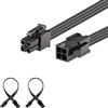 J&D 2 Confezioni ATX 4 Pin CPU Maschio a Femmina Extension Cavo - 20cm