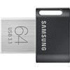 Samsung Memorie MUF-64AB FIT PLUS USB Flash Drive Type-A USB 3.1, Fino a 200MB/s, 64 GB, Grigio Titanio