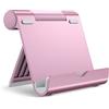 JETech Supporto Tablet, Regolabile Porta Tablet da Tavolo, Pieghevole Dock per iPad/iPad Pro/Air/Mini, Galaxy Tab A8/A7 Lite/A7/S8/S7, Tab/Phones(4-11), Oro Rosa