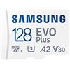Samsung Scheda di memoria microSD Evo Plus 128 GB SDXC U3 Classe 10 A2 130 MB/s con adattatore versione 2021 (MB-MC128KA/EU)