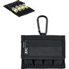 JJC Tasche porta batteria JJC per 4 pezzi 18650 Porta batteria e scheda di memoria per scheda SD SDHC SDXC