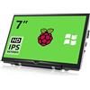 HAMTYSAN Raspberry Pi Schermo 7 pollici Mini Monitor 800x480, IPS Schermo Piccolo Monitor Portatile HDMI per Raspberry Pi 400/4/3/2/Zero/B/B+ Jetson Nano Win11/10/8/7 (Non-Touch)