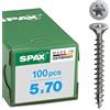 Spax T-star plus con viti a testa piatta, dotato di filettatura A2, 5 x 70 mm, 100 pcs