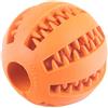 Fitwish Ototon - Palla in gomma robusta da masticare, giocattolo per cani Dente, pulizia non tossica, indistruttibile, Treat Palla snack interattivo per cani di piccola taglia (arancione)