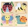 Airlab Puzzle Legno Bambini 18+ Mesi, Giocattoli Educativi Risveglio Montessori, Puzzle Giardino 3D con Cornice e Borsa Organizer, Regalo Compleanno Pasqua Halloween Natale Ragazzi Ragazze 2 3 4 Anni