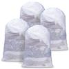 Meowoo 4Pcs Retina per Lavatrice, 60x90 cm Sacchetti Lavatrice Biancheria, Sacchetto di Lavaggio Grandi Coulisse Sacco della Biancheria Borsa della Lavanderia, Vestiti Borse Lavaggio, Bianco