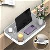 Kiwifotos Mensola del Comodino Comodino Vassoio Portaoggetti per Dormitorio e Bambini Letti a Castello con Telaio 17-95mm Clip sulComodino Rimovibile Cupholder Silicone Pad Supporto Cavo Morsetto Design Muto
