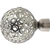 GIRASOLE HOME® Terminale Palla per Asta da Tenda dal Diametro di 18-20 mm 2 Pezzi in Ferro (Nichel Satinato)