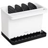 YOHOM Organizer per Lavello Della Cucina con Vassoio Porta Spugna Lavandino Cucina Plastica Porta Spugne Nero Portaspugna per Riporre Spugne Spazzole Detersivo
