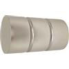 GIRASOLE HOME® Terminale Cilindro Scanalato per Asta da Tenda dal Diametro di 18-20 mm 2 Pezzi in Alluminio (Nichel Satinato)