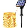 litogo Luci Solari Esterno, 12m 120 LED Catena Luminosa Esterno Filo Luci Led 8 modalità Lucine da Esterno Decorative Per Giardino, Natale, Patio, Cancello, Cortile, Matrimonio, Festa