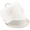 Navaris Porta Torta con Coperchio Ø 25cm - Contenitore Trasporto Torte - Tortiera Campana Dolci - Vassoio Torta Rotondo - Portatorta con Manico Crema