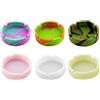 SOQKEEN Posacenere in Silicone 6 Pezzi, Portatile e Resistente al Calore, Set Colorato Fluorescente per Casa, Ufficio ed Esterno