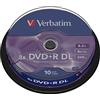 Verbatim DVD + R DL 8,5 GB 8 X Verbatim Mandrino 10 pezzi