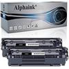 alphaink 2 Toner Compatibili per HP 12A Q2612A per stampanti HP Laserjet 1010 1012 1015 1018 1020 1022 1022n 1022nw 3015 3020 3030 3050 3052 3055 M1005 M1319 M1319f - 2000 copie l'uno (2 Nero)