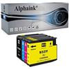 alphaink 5 Cartucce Compatibili con HP 932XL 933XL per stampanti HP Officejet 6600 6700 7110 7612 7610 6100 (2 Nero,1 Ciano,1 Magenta,1 Giallo)