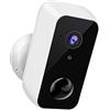 Homcloud Telecamera Videosorveglianza Smart Wi-Fi a Batteria da esterno Snap 11 con Night Vision e audio, Full HD e impermeabile