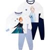 Disney Frozen Pigiama | Pigiami Bambina Anna & Elsa | Confezione da 2 Multicolore 4-5 Anni