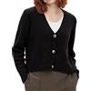 PIECES PCELLEN LS Knit Cardigan Noos BC Maglione, Nero, XS Donna