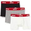 Levi's Pepe Jeans Levi's Back In Session Men's Boxer Briefs Multipack (3 pack) ,Boxer , nero/rosso, M