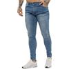 BRAND KRUZE Jeans da uomo KZ106 skinny slim fit casual super elasticizzati pantaloni in denim, Nero , W42 / L32