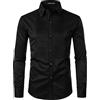 PARKLEES Camicie da uomo slim fit a maniche lunghe per balli studenteschi, Z69-bianco, M