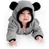 Cuddle Club Tuta in Pile per Neonati - Romper con Cappuccio Caldo e Versatile per Bimbi e Bambini Piccoli - Bear - Brown/Tan - 12-18 Mesi