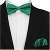GASSANI 2 Set Papillon Uomo Elegante Grigio Chiaro a Punti Argento, Papillon Matrimonio, Farfallino a Pois Pre-Annodato, Pochette Taschino Piegata
